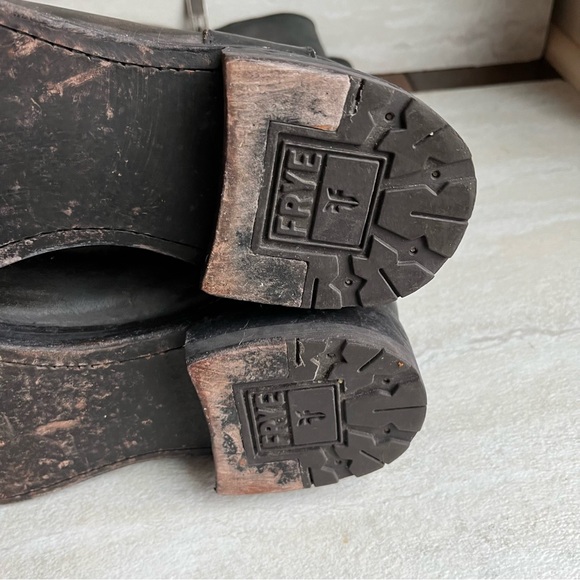 Frye Heath Distressed Moto Style Boots 76286 Size 8.5B - Picture 10 of 13